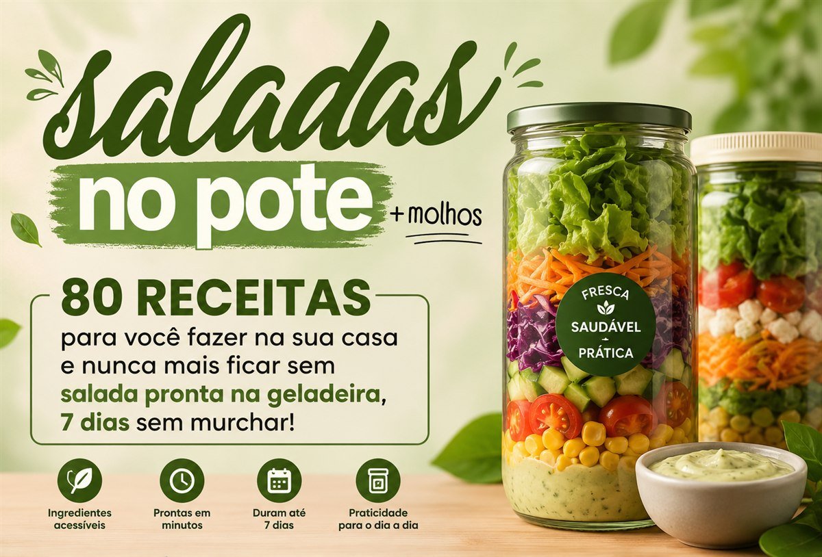 Saladas no pote — 80 receitas